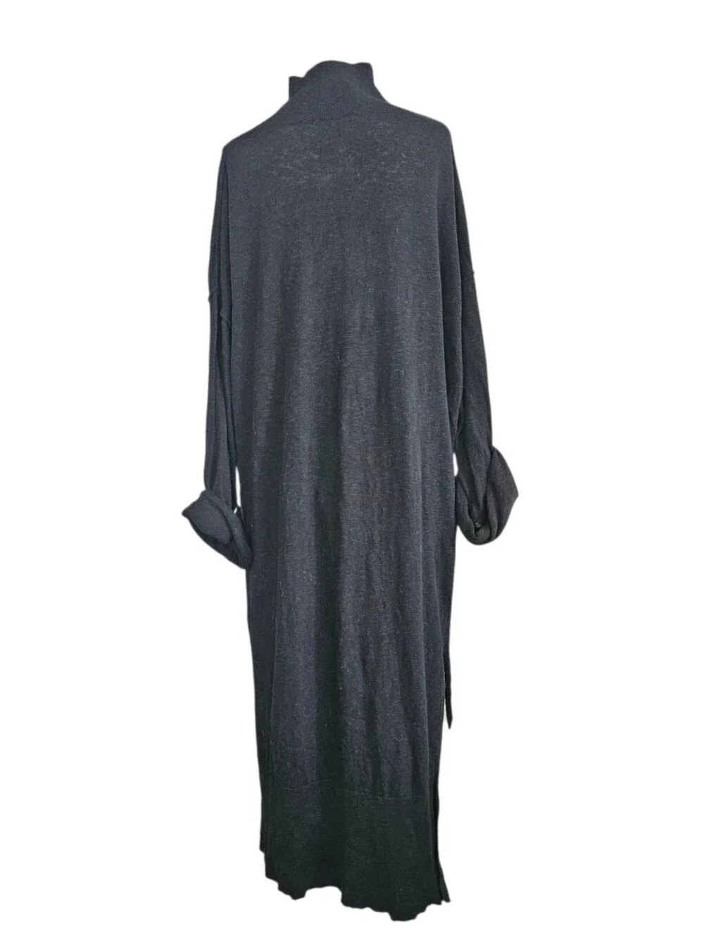 Free People FP Beach Faye Sweater Midi Dress Washed Black L